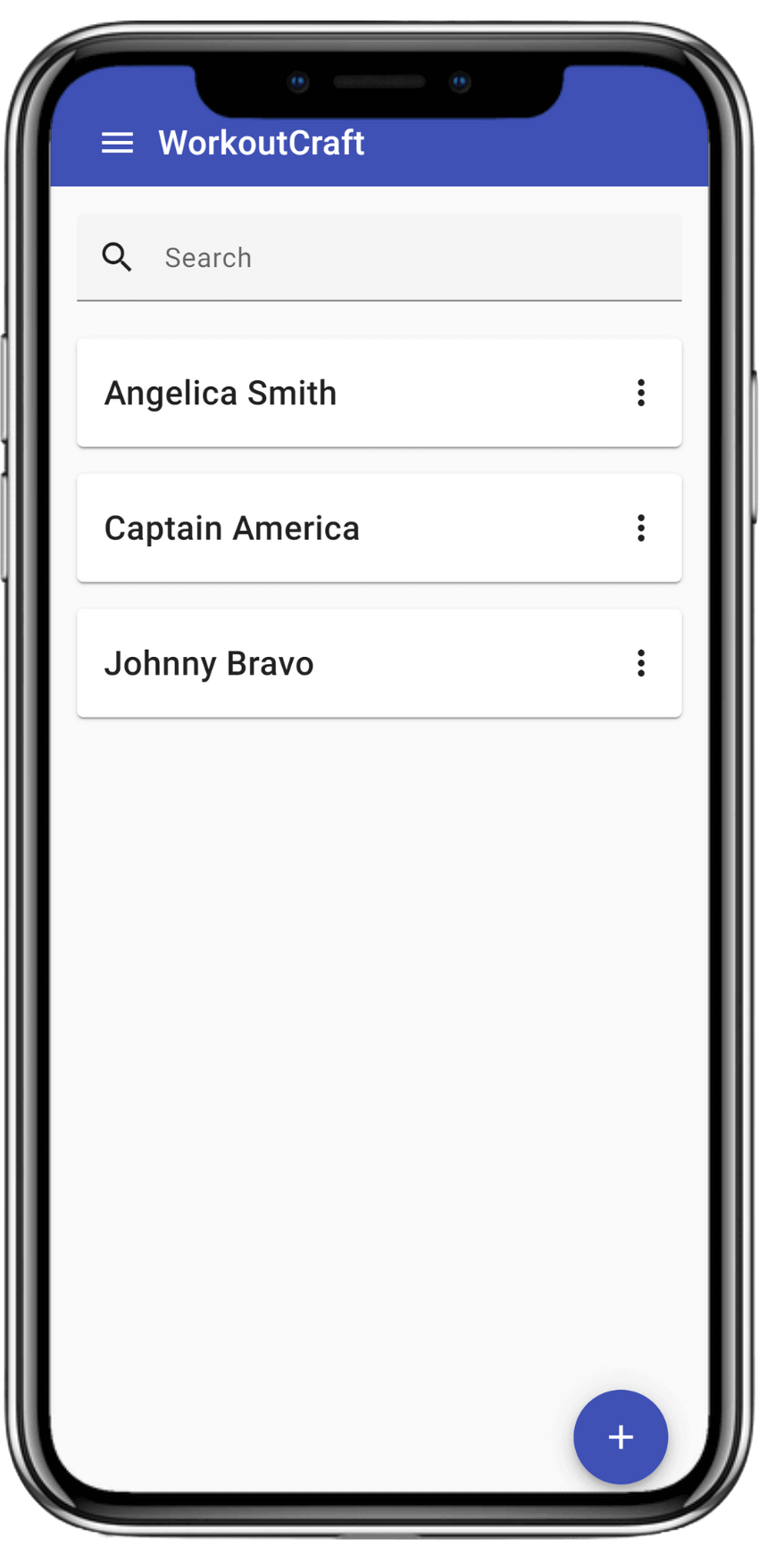 List of wards in the Workoutcraft app