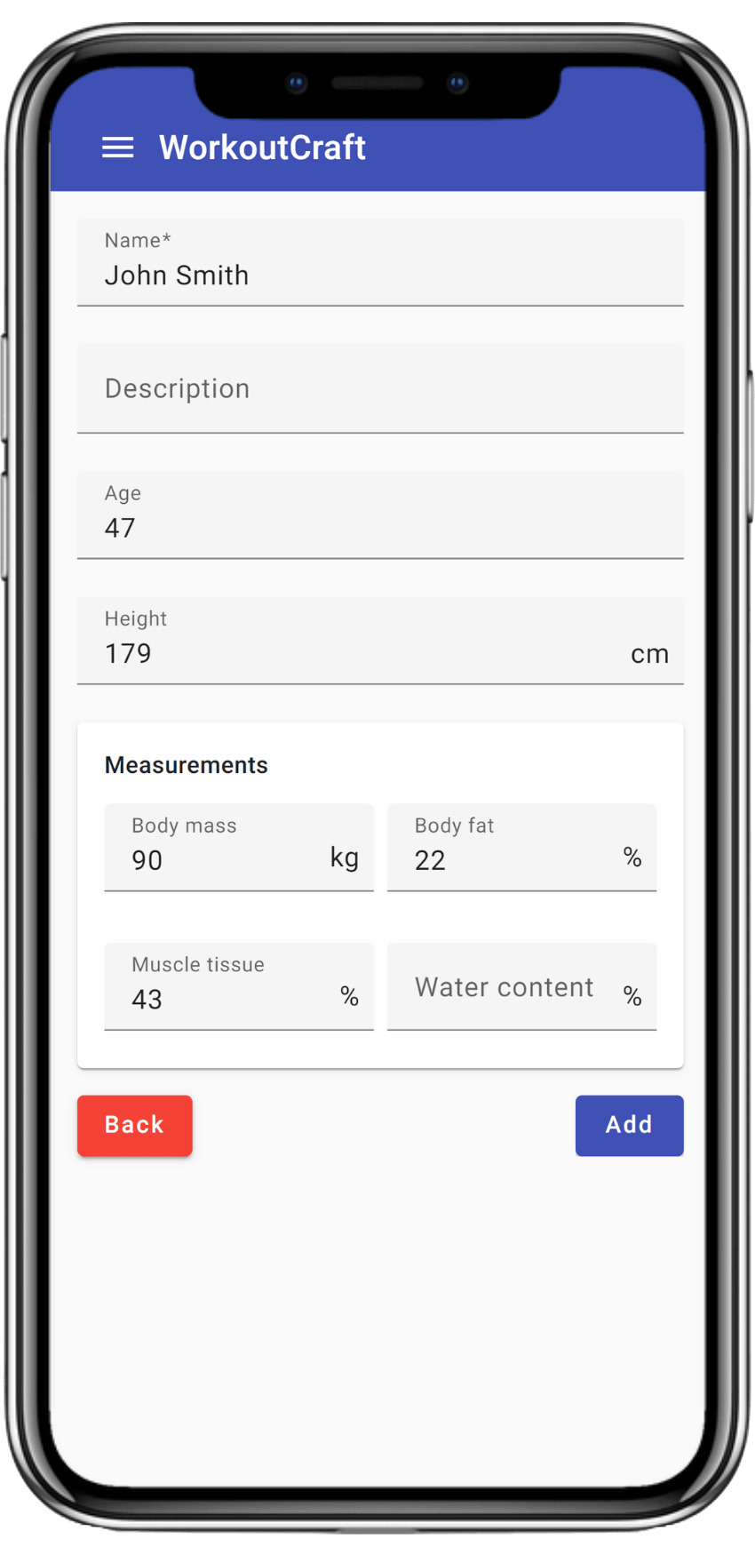 Adding a mentee to the Workoutcraft app